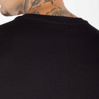 Camiseta Boxy Canelado Algodão Masculina - Preto