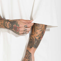 Camiseta Boxy Canelado Algodão Masculina - Off White