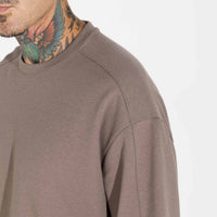 Camiseta Oversized Dense Algodão Masculina - Bege Macadâmia