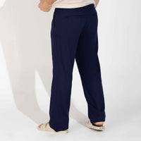 Calça Linho Alfaiataria Masculina - Azul Marinho