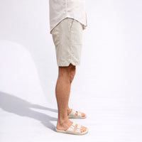 Bermuda Linho Masculina - Off Creme