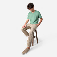 Camiseta Pima Gola V Masculina | Life Collection - Verde Oliva