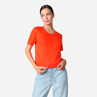 Camiseta Pima Feminina | Life Collection - Tangerina