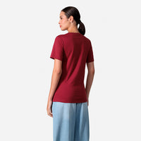 Camiseta Pima Feminina | Life Collection - Tinto