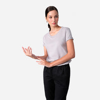 Camiseta Pima Feminina | Life Collection - Cinza Claro