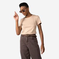 Camiseta Pima Feminina | Life Collection - Bege Camel