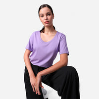 Camiseta Pima Gola U Feminina | Life Collection - Lilás