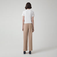 Camiseta Cropped com Amarração - Off White