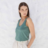 Regata Algodão Pima Feminina | Life Collection - Verde Pinheiro