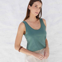 Regata Algodão Pima Feminina | Life Collection - Verde Pinheiro