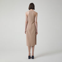 Vestido Midi Malha - Bege Claro