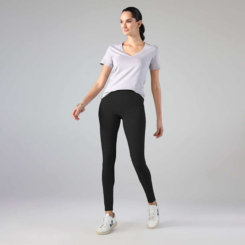 Calça Legging Malha Estruturada Preto –