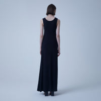 Vestido Longo Viscose Evasê - Preto