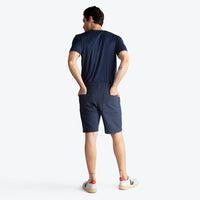 Bermuda Moletom Textura Leve Masculina - Azul Marinho