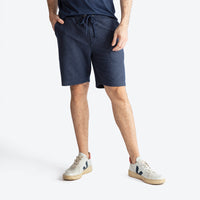 Bermuda Moletom Textura Leve Masculina - Azul Marinho