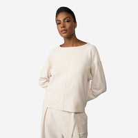 Blusa Blend Linho Textura Feminina - Off White
