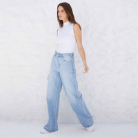 Regata Canelada Viscose Gola Alta Feminina - Branco