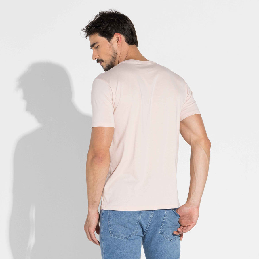 Camiseta Pima Masculina | Life Collection - Rosa Lemonade