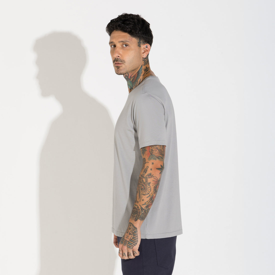 Camiseta Pima Masculina | Life Collection - Cinza Titânio