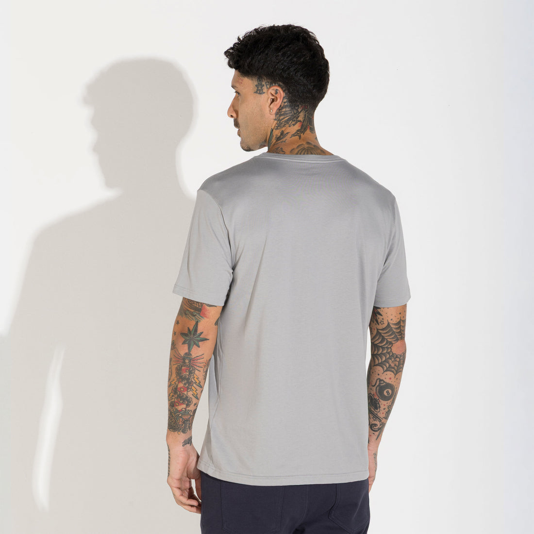 Camiseta Pima Masculina | Life Collection - Cinza Titânio