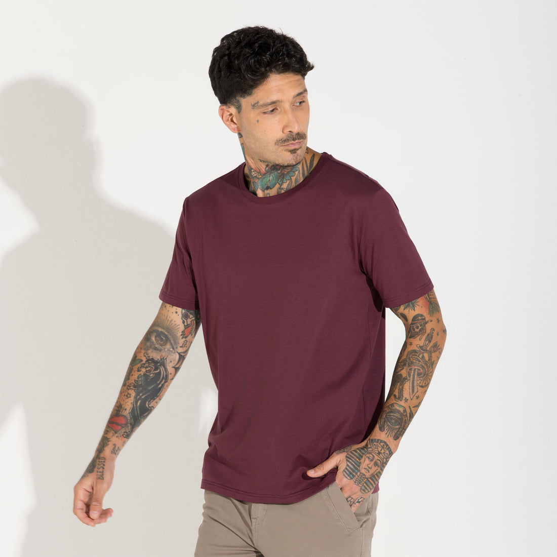 Camiseta Pima Masculina | Life Collection - Roxo Amoreira