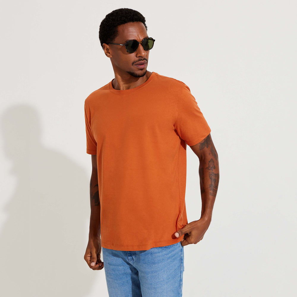 Camiseta Algodão Premium Masculina | Everyday Collection - Terracota