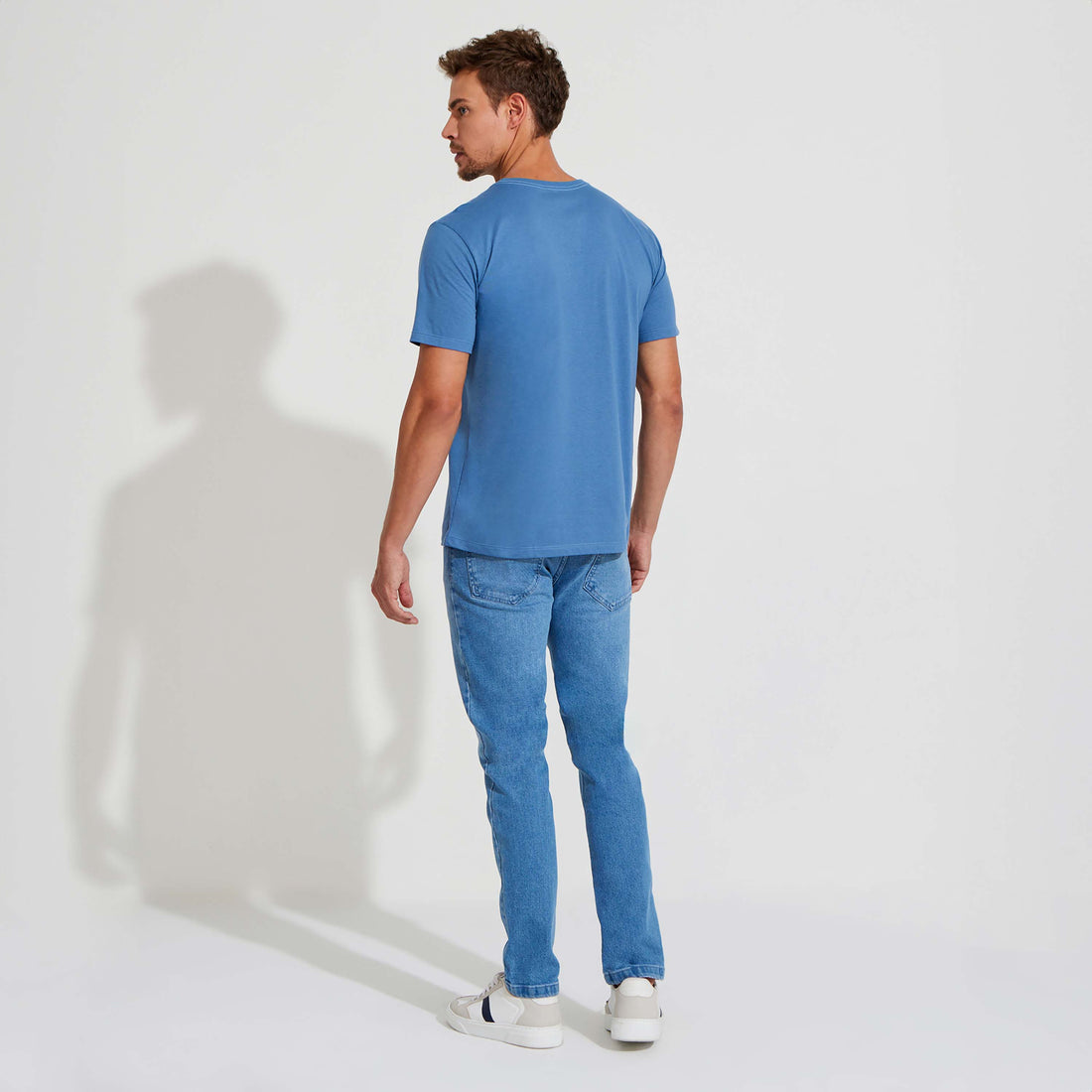 Camiseta Algodão Premium Masculina | Everyday Collection - Azul Aviador