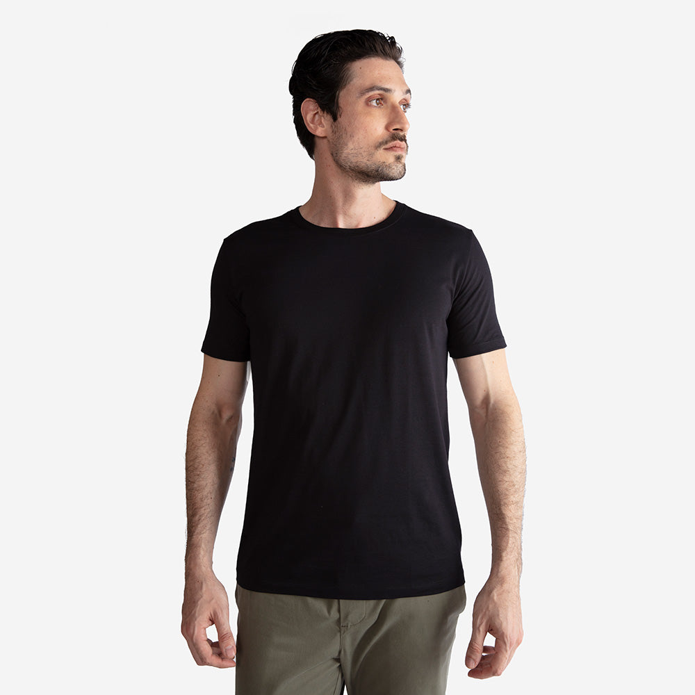 Travel T-Shirt Modal Masculina - Preto