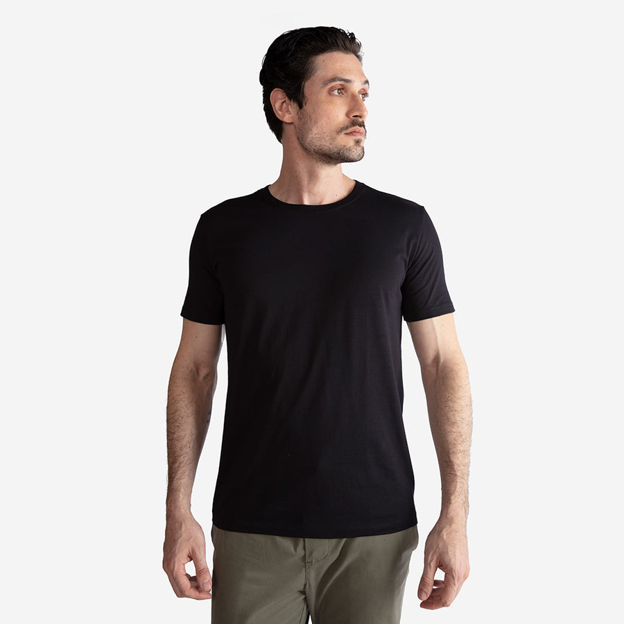 Camiseta Modal Masculina  Travel T-Shirt - Preto –