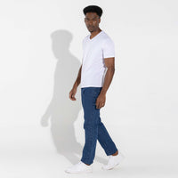 Camiseta Pima Gola V Masculina | Life Collection - Branco