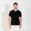 Camiseta Pima Gola V Masculina - Preto