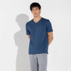 Camiseta Pima Gola V Masculina | Life Collection - Azul Carbono