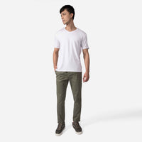 Camiseta Algodão Premium Gola V Masculina | Everyday Collection - Branco