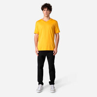 Camiseta Algodão Premium Gola V Masculina | Everyday Collection - Amarelo Sol