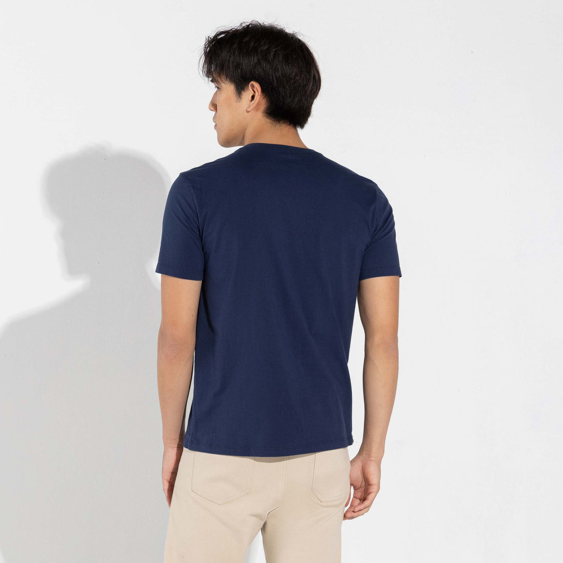 Camiseta Algodão Premium Gola V Masculina | Everyday Collection - Azul Marinho