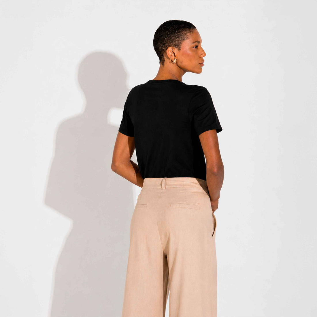Camiseta Pima Feminina - Preto