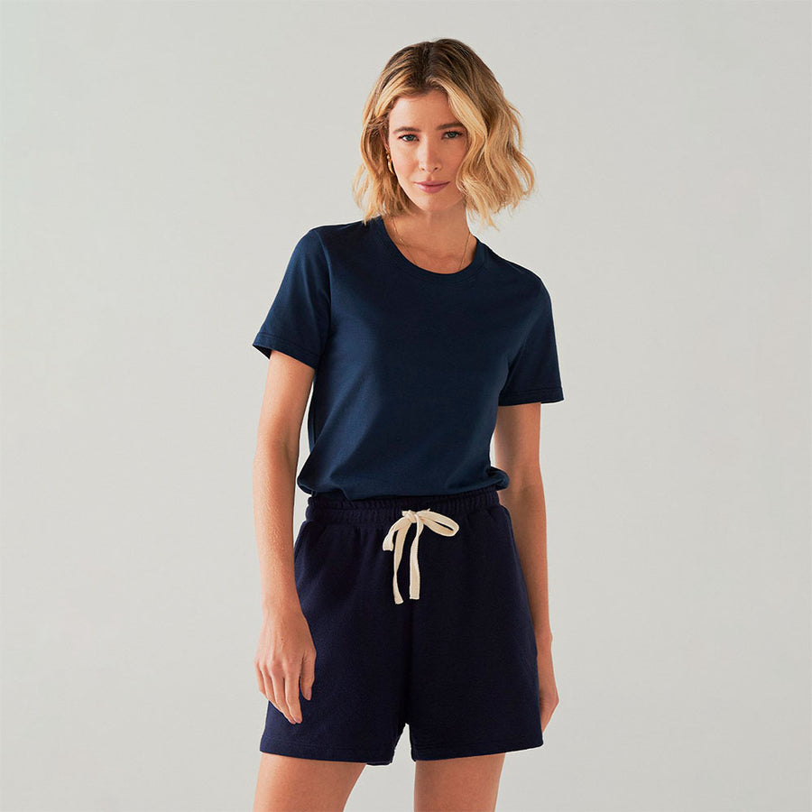 Camiseta Pima Feminina | Life Collection - Azul Marinho