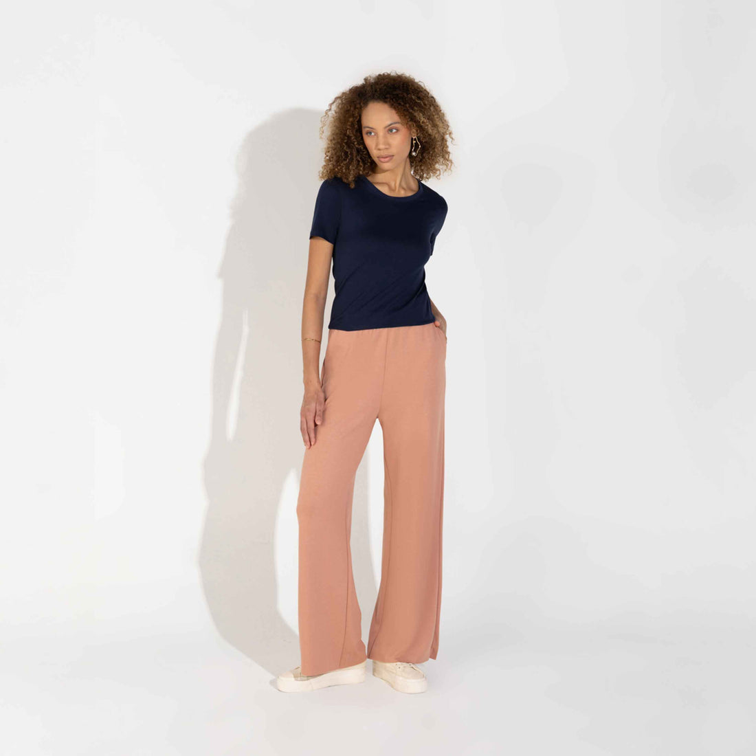 Camiseta Pima Feminina | Life Collection - Azul Marinho