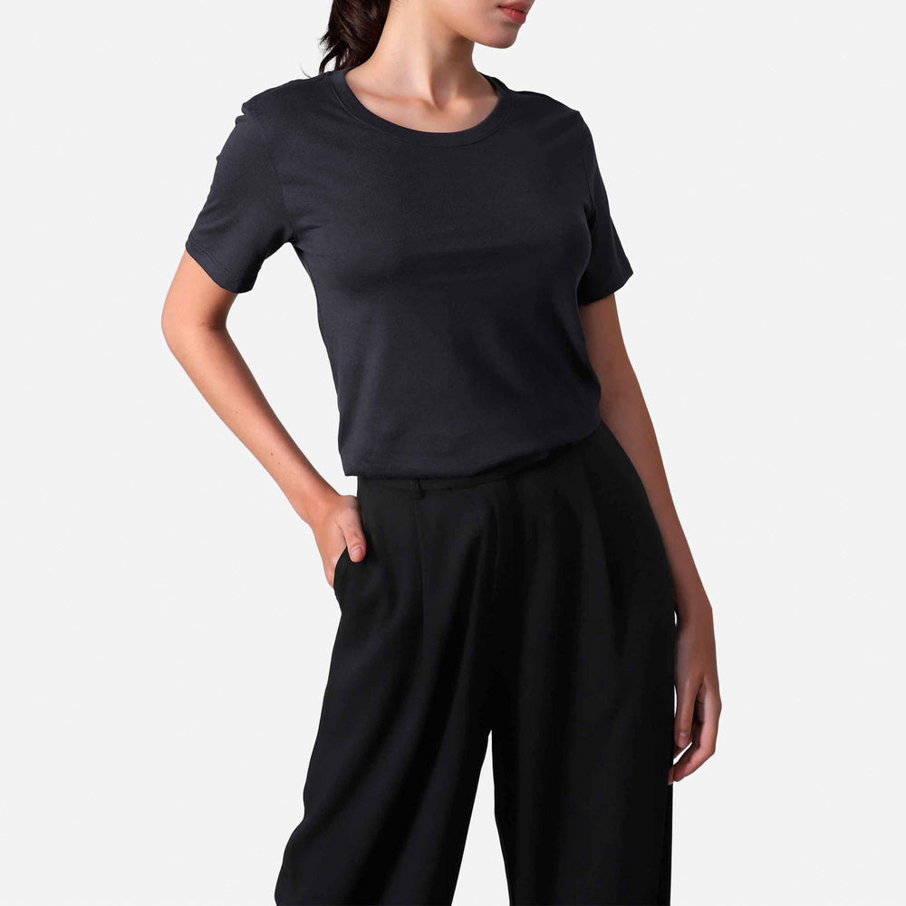 Camiseta Pima Feminina | Life Collection - Cinza Escuro