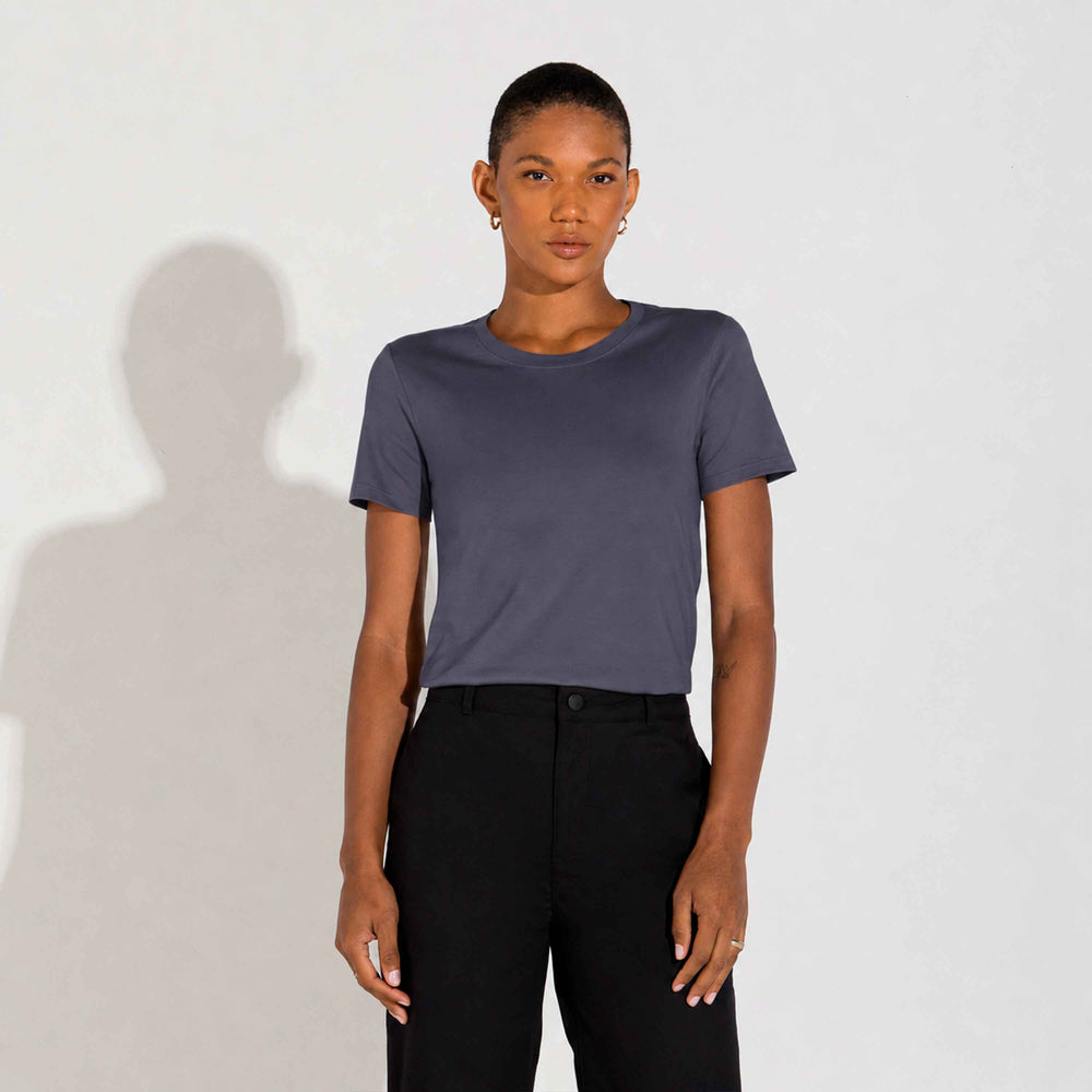 Camiseta Pima Feminina | Life Collection - Grafite