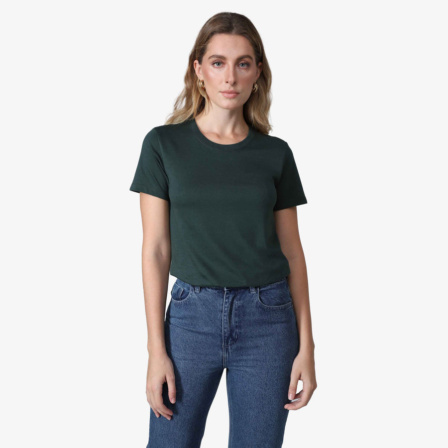 Camiseta Pima Feminina | Life Collection - Verde Cedro