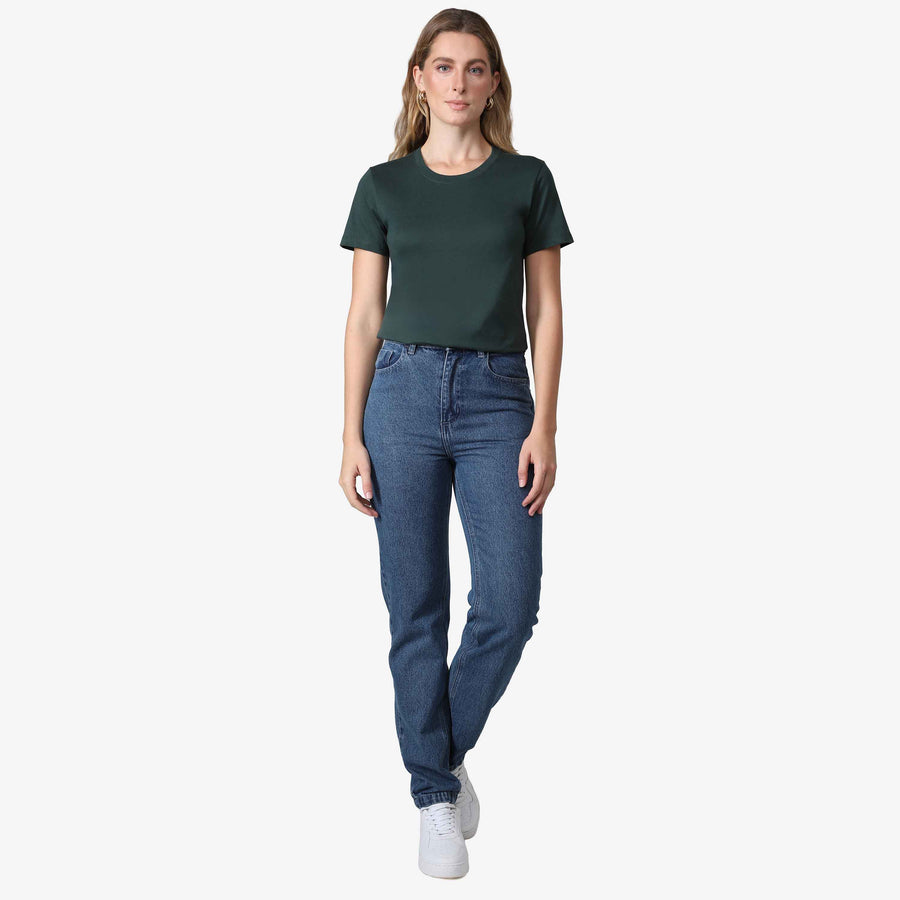 Camiseta Pima Feminina | Life Collection - Verde Cedro