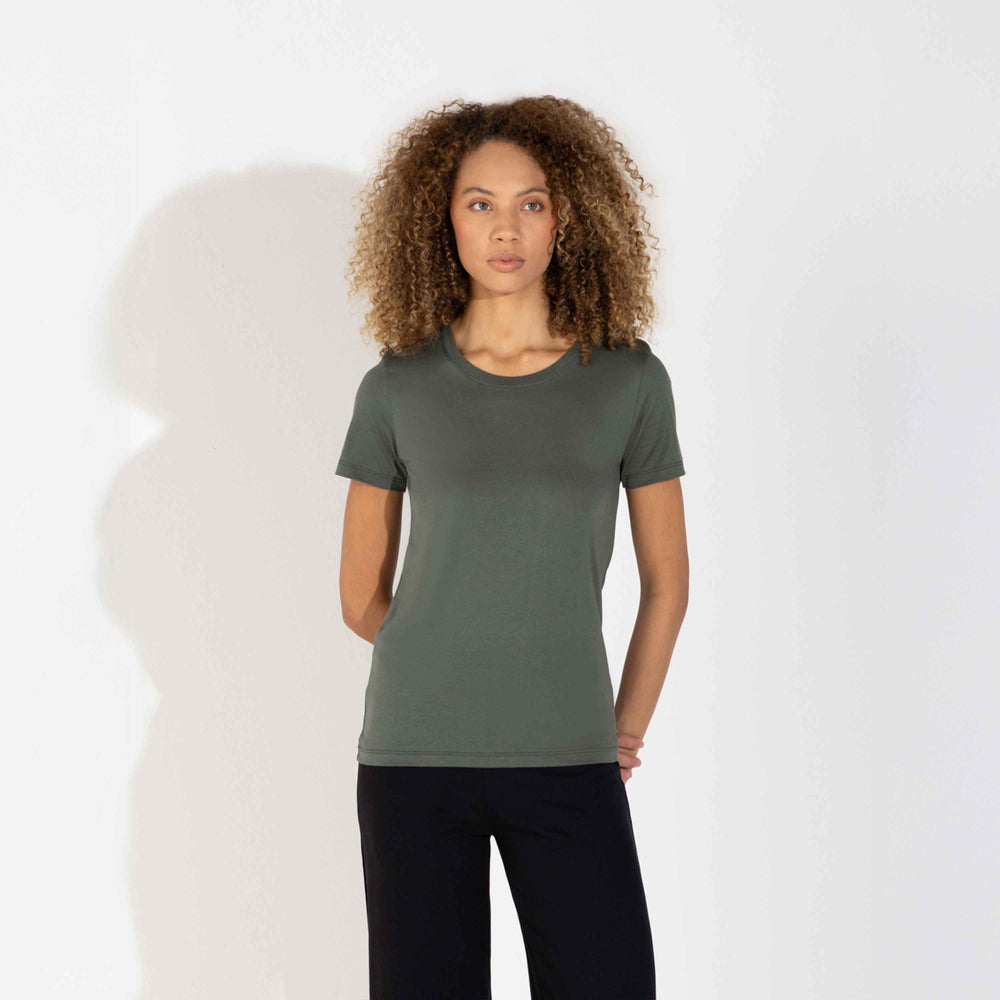 Camiseta Pima Feminina | Life Collection - Verde Figo