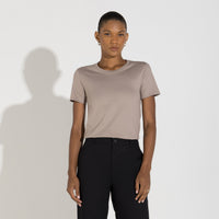 Camiseta Pima Feminina | Life Collection - Bege Alpaca
