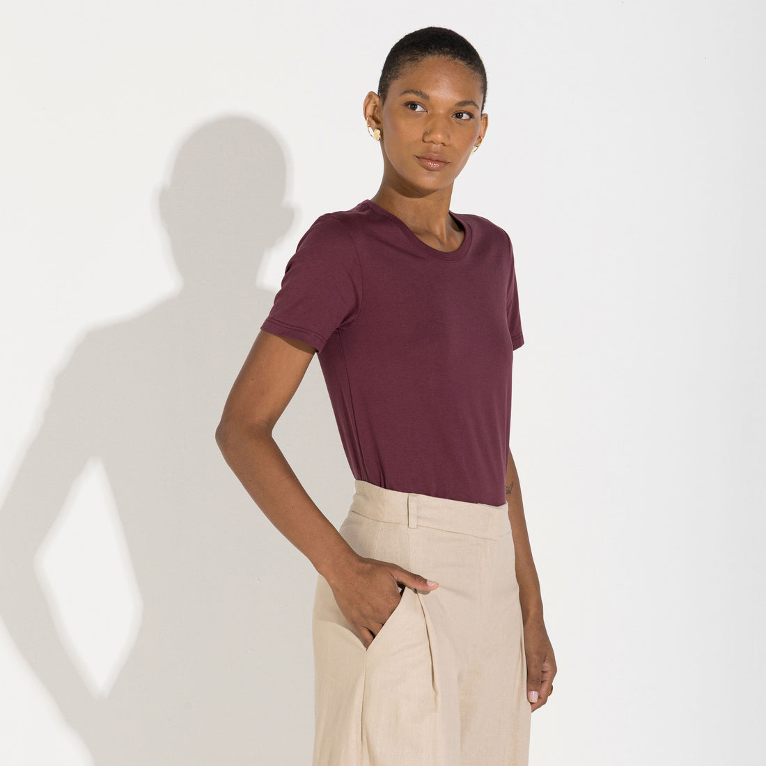Camiseta Pima Feminina | Life Collection - Roxo Amoreira