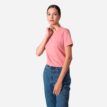 Camiseta Algodão Premium Feminina | Everyday Collection - Rose