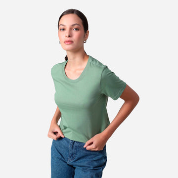 Camiseta Algodão Premium Feminina | Everyday Collection - Verde Oliva