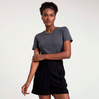 Camiseta Algodão Premium Feminina | Everyday Collection - Grafite Inativo