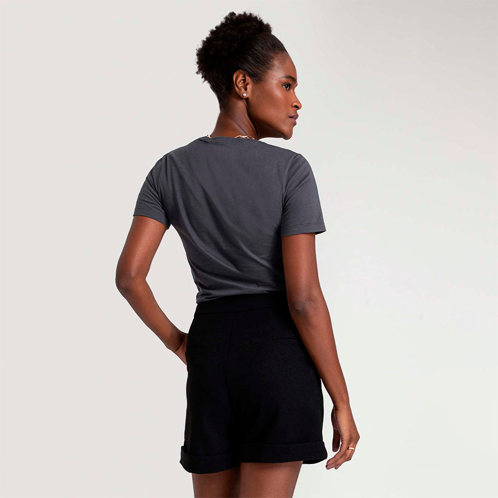 Camiseta Algodão Premium Feminina | Everyday Collection - Grafite Inativo