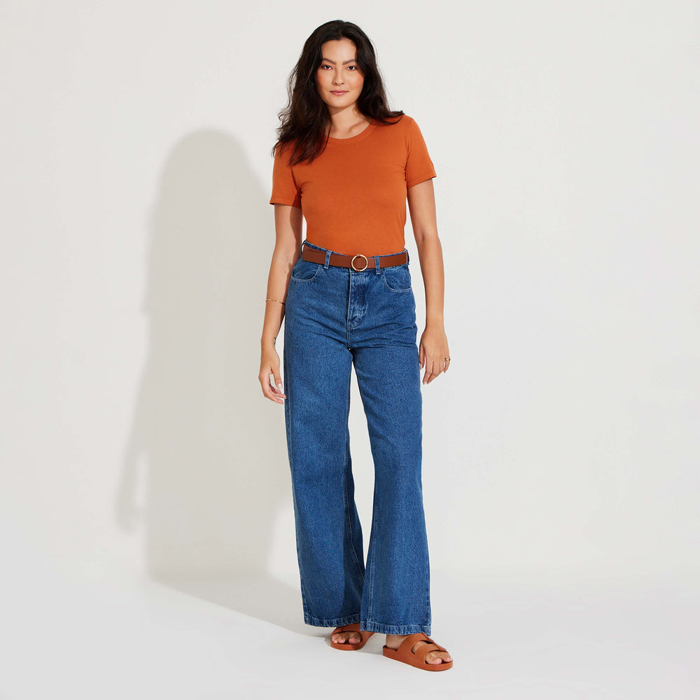 Camiseta Algodão Premium Feminina | Everyday Collection - Terracota